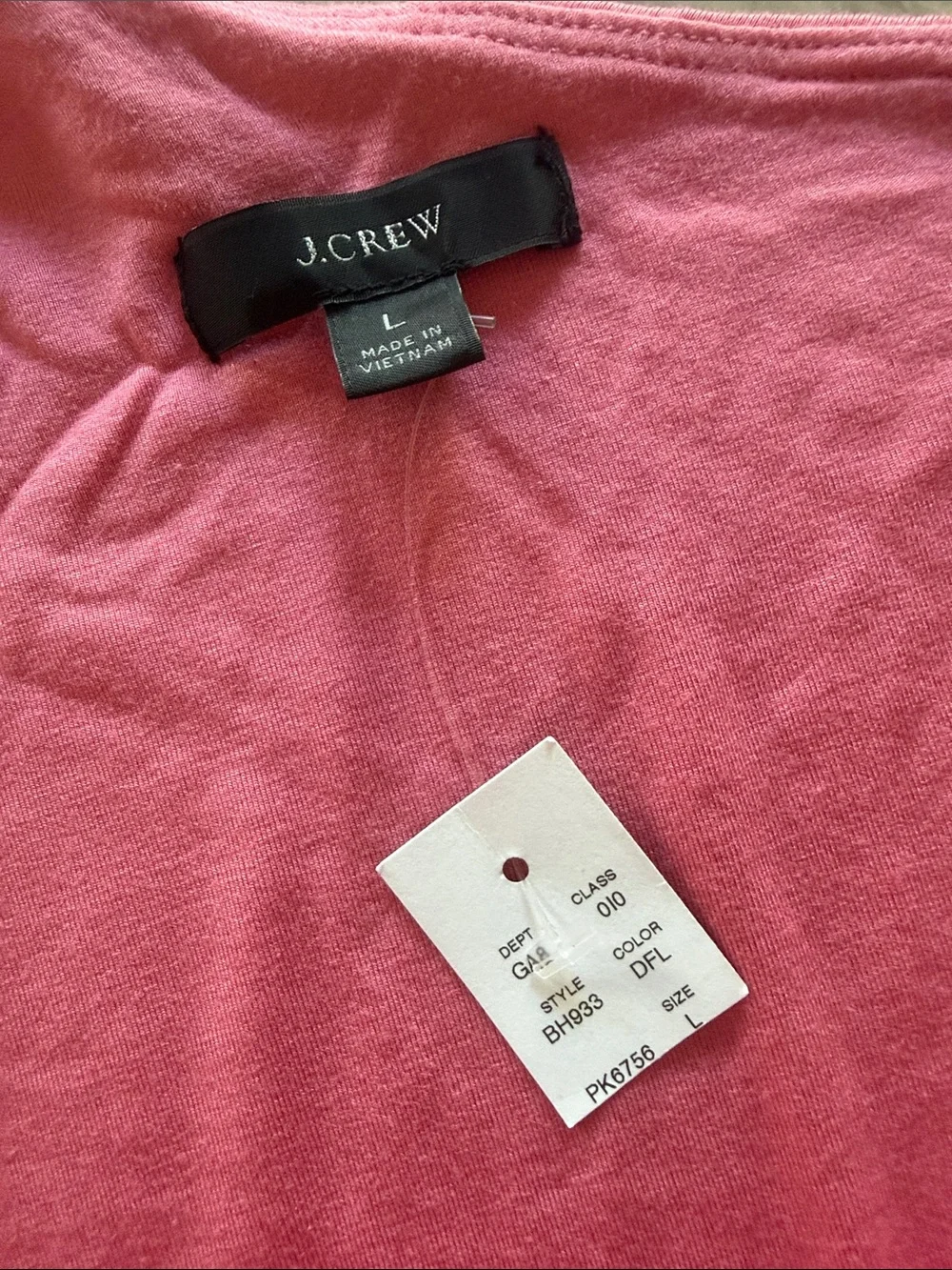 J. Crew NWT FormKnit One-Shoulder Pink Tank Top BH933 Large